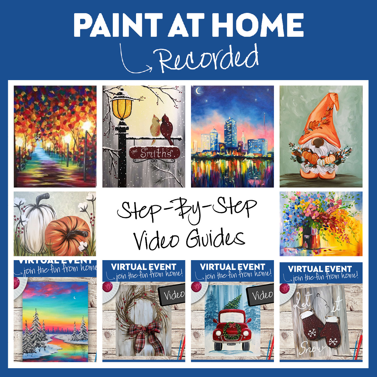 video guides located in www.pinotspalette.com/powell/shop